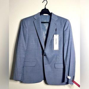 CALVIN KLEIN Men's X-Fit Slim-Fit Stretch Suit Jackets Light Blue 44R